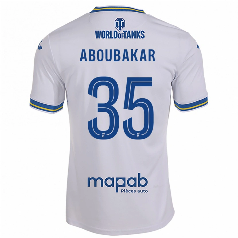 Danxen Kinderen Siddick Aboubakar #35 Wit Hemelsblauw Uitshirt Uittenue 2025/26 T-Shirt
