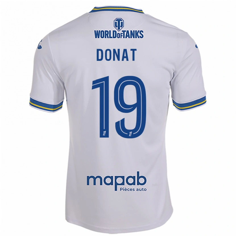Danxen Kinderen Noa Donat #19 Wit Hemelsblauw Uitshirt Uittenue 2025/26 T-Shirt