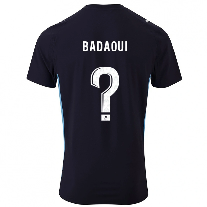 Danxen Kinderen Yassine Badaoui #0 Zwart Hemelsblauw Uitshirt Uittenue 2025/26 T-Shirt