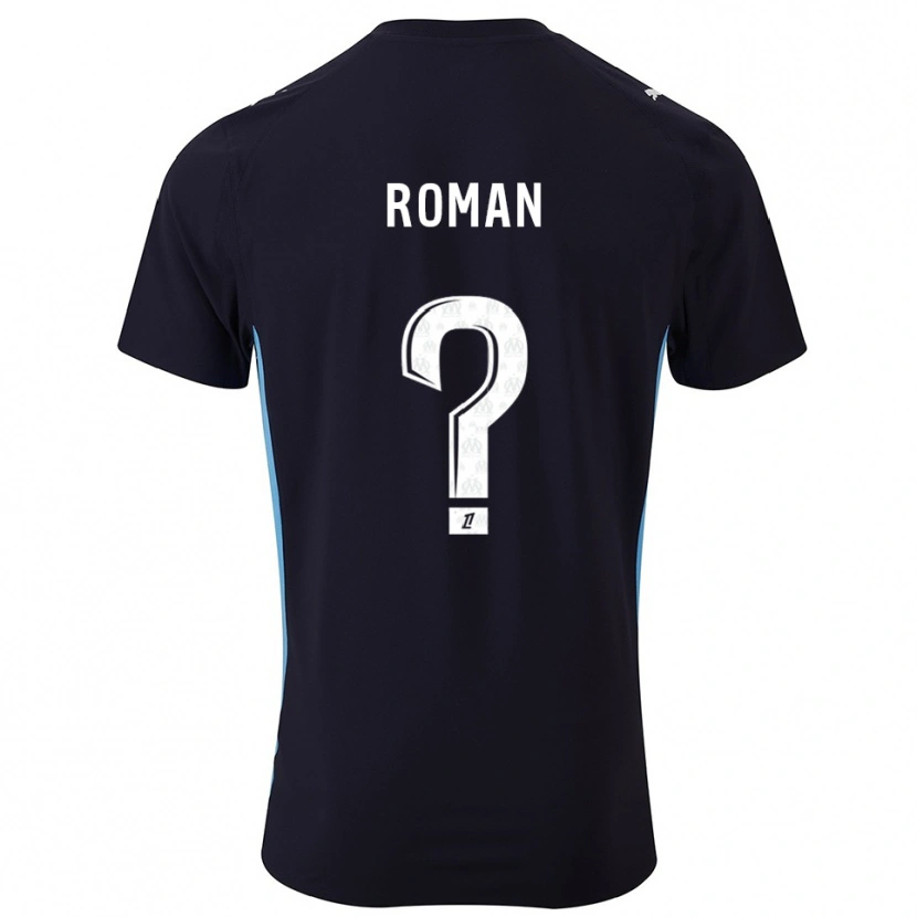 Danxen Kinderen Lucas Roman #0 Zwart Hemelsblauw Uitshirt Uittenue 2025/26 T-Shirt