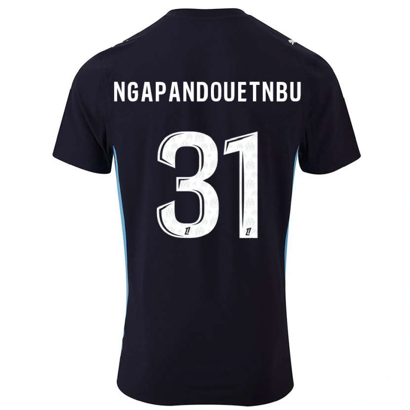 Danxen Kinderen Simon Ngapandouetnbu #31 Zwart Hemelsblauw Uitshirt Uittenue 2025/26 T-Shirt