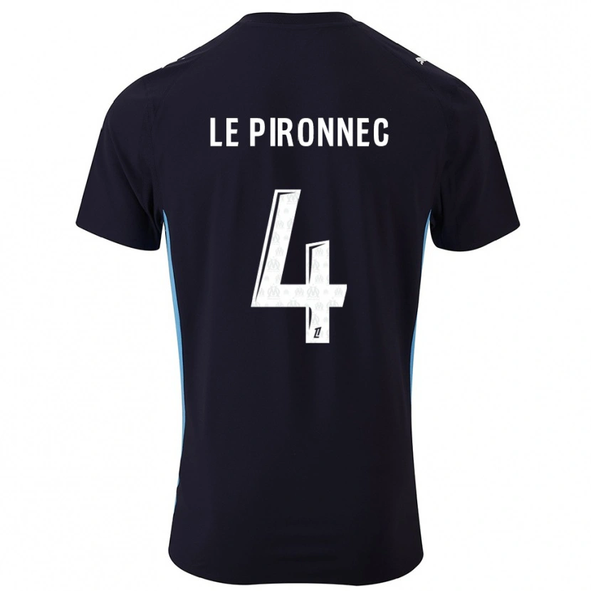 Danxen Kinderen Kélian Le Pironnec #4 Zwart Hemelsblauw Uitshirt Uittenue 2025/26 T-Shirt