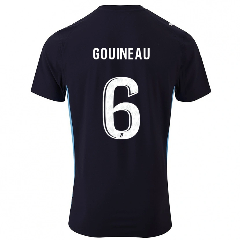 Danxen Kinderen Coline Gouineau #6 Zwart Hemelsblauw Uitshirt Uittenue 2025/26 T-Shirt