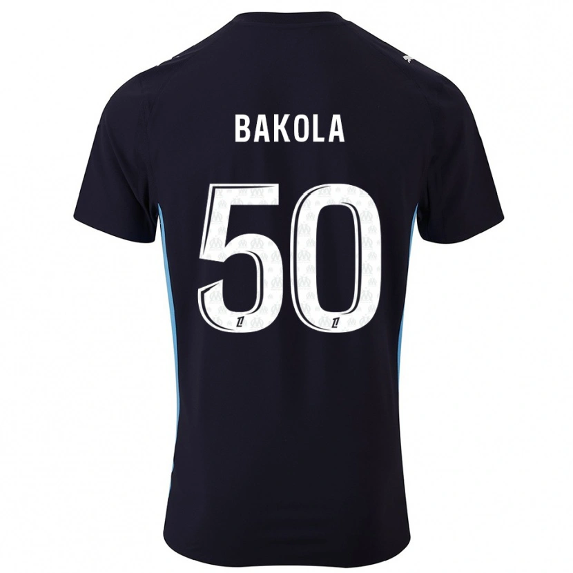 Danxen Kinderen Darryl Bakola #50 Zwart Hemelsblauw Uitshirt Uittenue 2025/26 T-Shirt