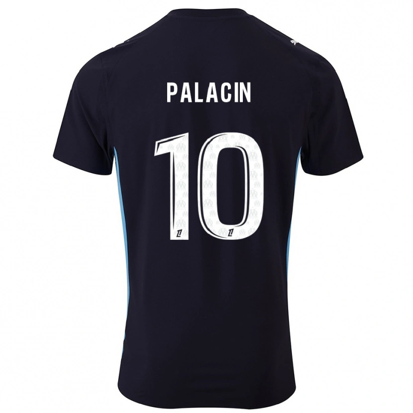 Danxen Kinderen Sara Palacin #10 Zwart Hemelsblauw Uitshirt Uittenue 2025/26 T-Shirt