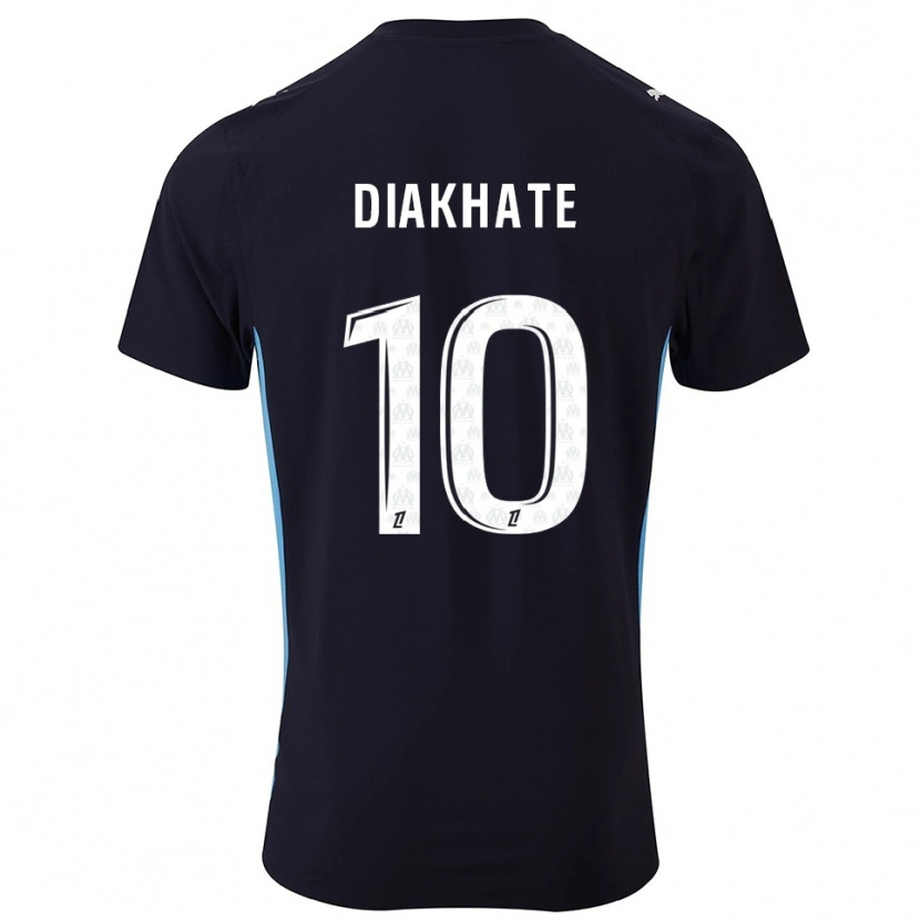 Danxen Kinderen Ndeye Awa Diakhaté #10 Zwart Hemelsblauw Uitshirt Uittenue 2025/26 T-Shirt
