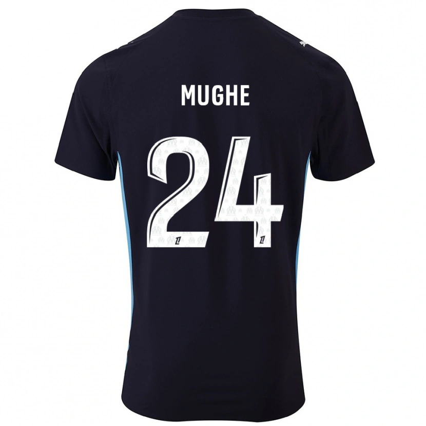 Danxen Kinderen François Mughe #24 Zwart Hemelsblauw Uitshirt Uittenue 2025/26 T-Shirt