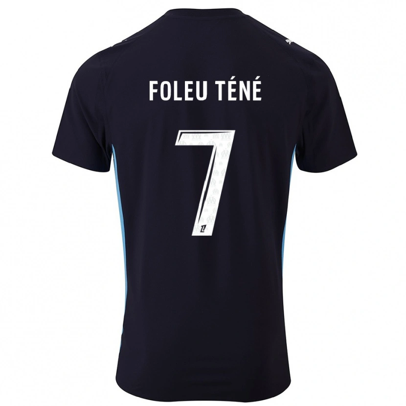 Danxen Kinderen Krys Foleu Téné #7 Zwart Hemelsblauw Uitshirt Uittenue 2025/26 T-Shirt