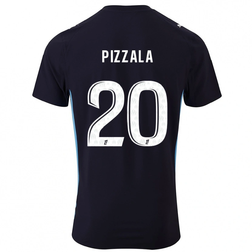 Danxen Kinderen Caroline Pizzala #20 Zwart Hemelsblauw Uitshirt Uittenue 2025/26 T-Shirt