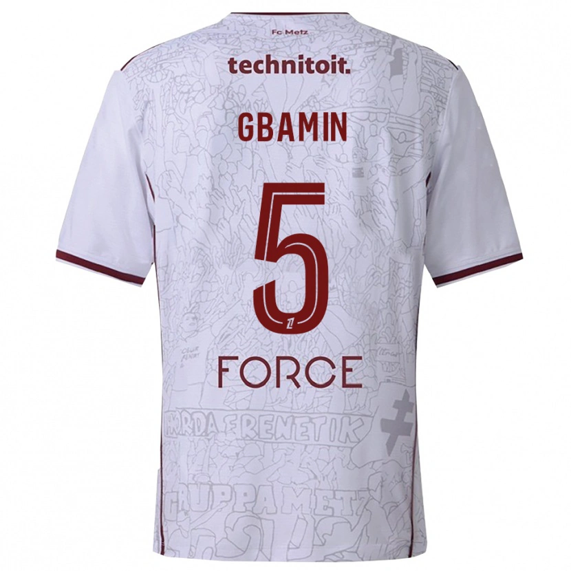 Danxen Kinderen Jean-Philippe Gbamin #5 Wit Bordeaux Uitshirt Uittenue 2025/26 T-Shirt