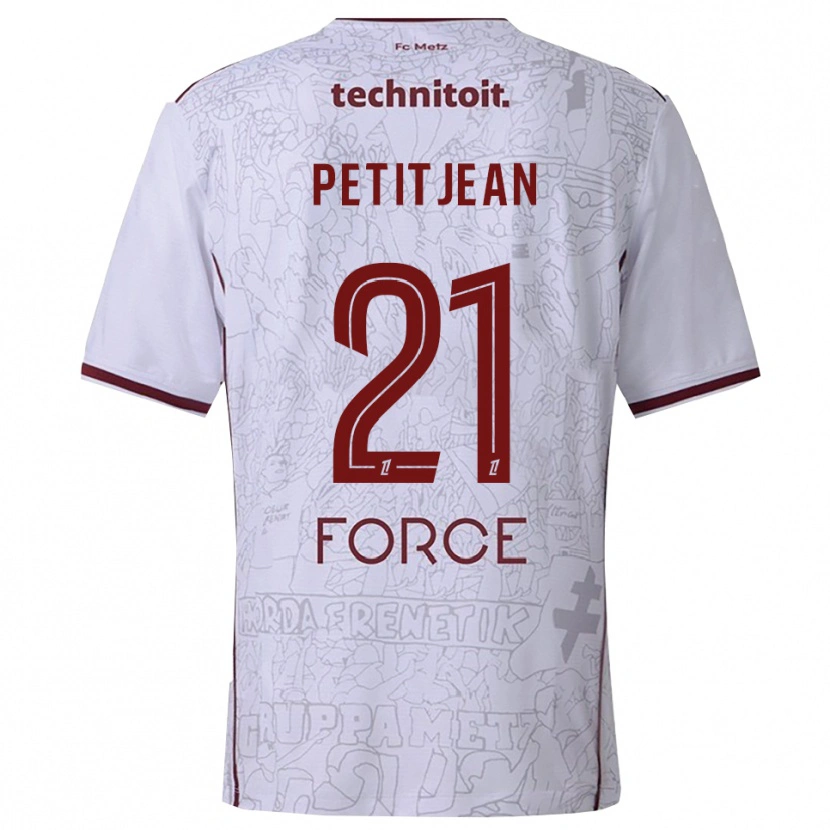 Danxen Kinderen Clara Petitjean #21 Wit Bordeaux Uitshirt Uittenue 2025/26 T-Shirt
