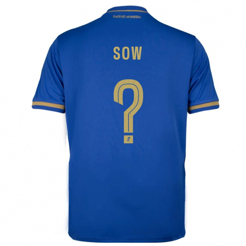 Danxen Kinderen Abdoulaye Sow #0 Blauw Goud Uitshirt Uittenue 2025/26 T-Shirt