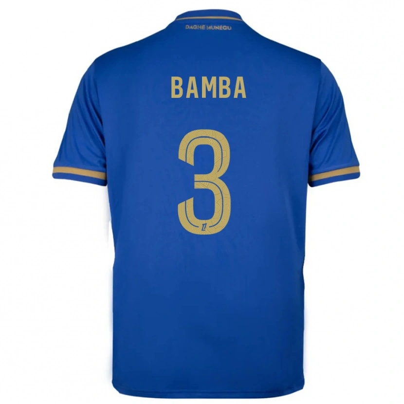 Danxen Kinderen Ismaïl Bamba #3 Blauw Goud Uitshirt Uittenue 2025/26 T-Shirt
