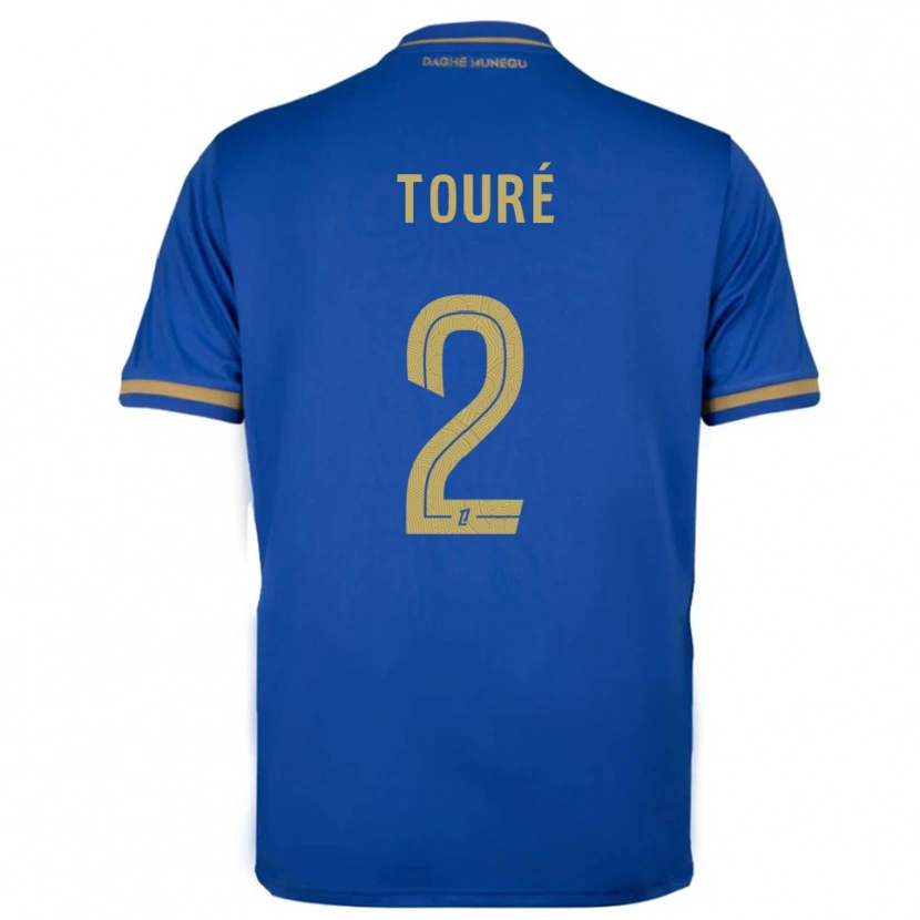 Danxen Kinderen Ilane Touré #2 Blauw Goud Uitshirt Uittenue 2025/26 T-Shirt