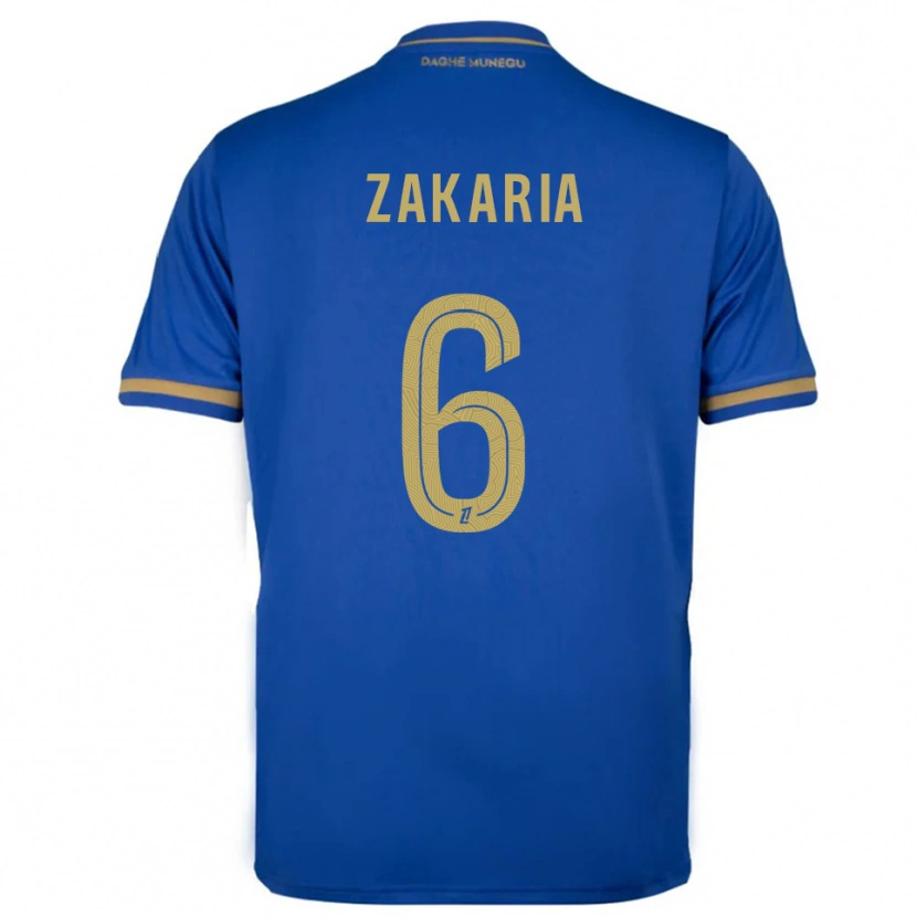 Danxen Kinderen Denis Zakaria #6 Blauw Goud Uitshirt Uittenue 2025/26 T-Shirt