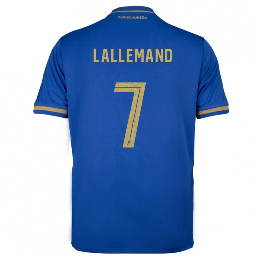 Danxen Kinderen Nassim Lallemand #7 Blauw Goud Uitshirt Uittenue 2025/26 T-Shirt
