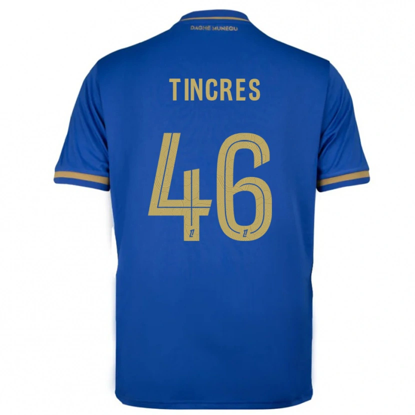 Danxen Kinderen Joan Tincres #46 Blauw Goud Uitshirt Uittenue 2025/26 T-Shirt