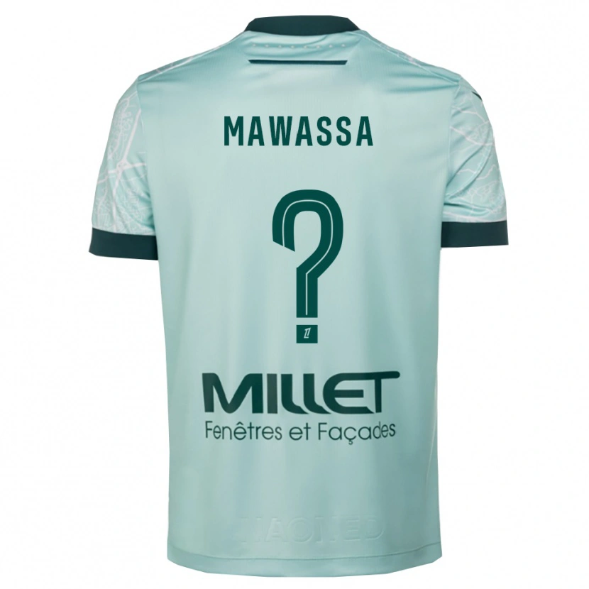 Danxen Kinderen Enoch Mawassa #0 Groen Wit Uitshirt Uittenue 2025/26 T-Shirt