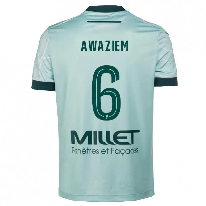 Danxen Kinderen Chidozie Awaziem #6 Groen Wit Uitshirt Uittenue 2025/26 T-Shirt