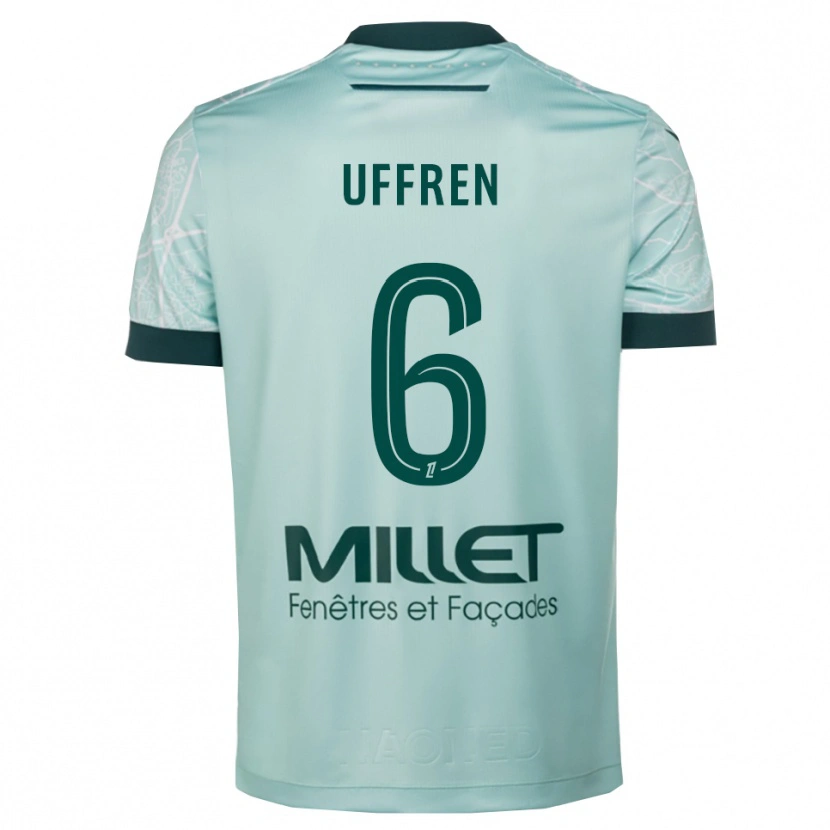 Danxen Kinderen Manon Uffren #6 Groen Wit Uitshirt Uittenue 2025/26 T-Shirt