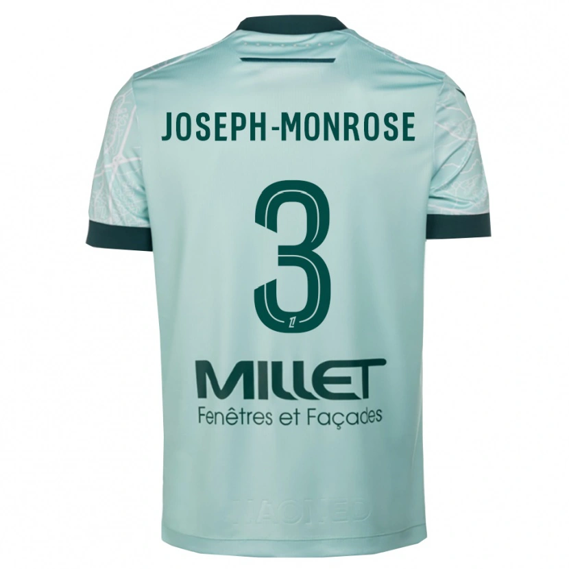 Danxen Kinderen Florian Joseph-Monrose #3 Groen Wit Uitshirt Uittenue 2025/26 T-Shirt