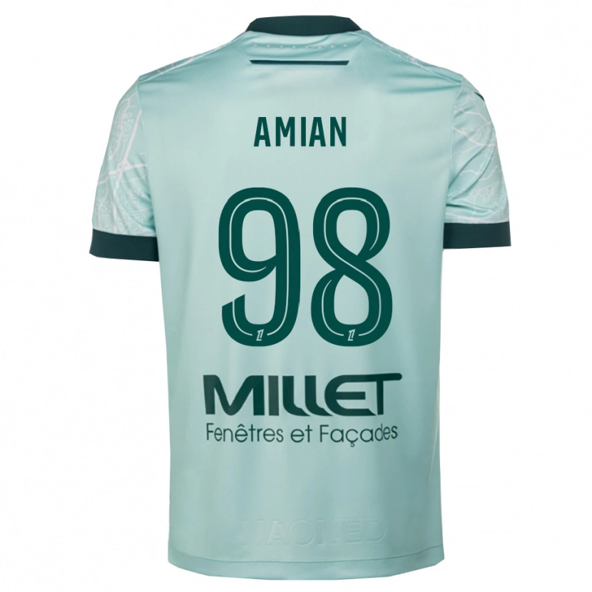 Danxen Kinderen Kelvin Amian #98 Groen Wit Uitshirt Uittenue 2025/26 T-Shirt