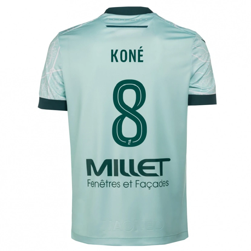 Danxen Kinderen Kassoum Koné #8 Groen Wit Uitshirt Uittenue 2025/26 T-Shirt