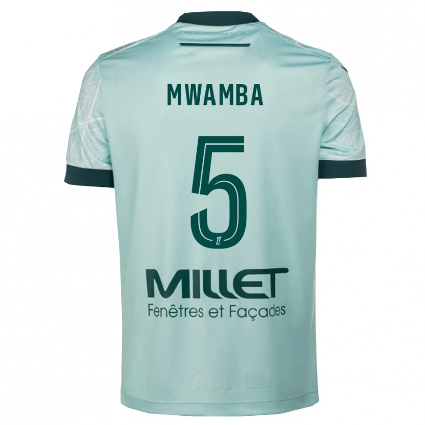 Danxen Kinderen Musunda Mwamba #5 Groen Wit Uitshirt Uittenue 2025/26 T-Shirt