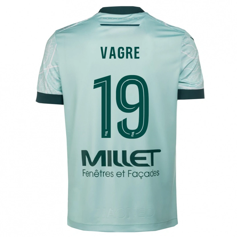Danxen Kinderen Naomie Vagre #19 Groen Wit Uitshirt Uittenue 2025/26 T-Shirt