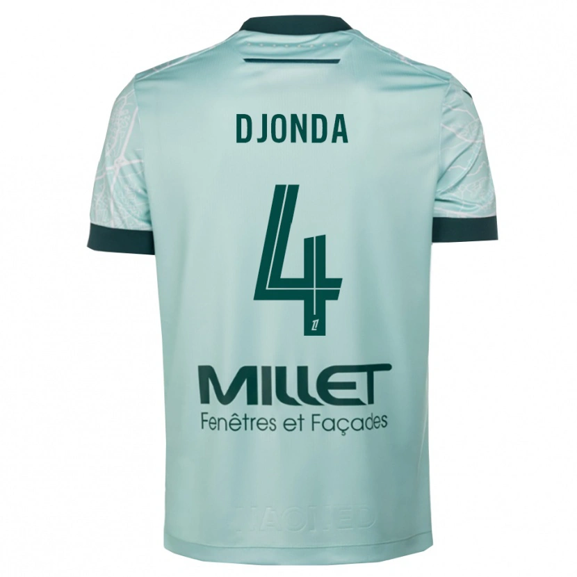 Danxen Kinderen Christian Djonda #4 Groen Wit Uitshirt Uittenue 2025/26 T-Shirt