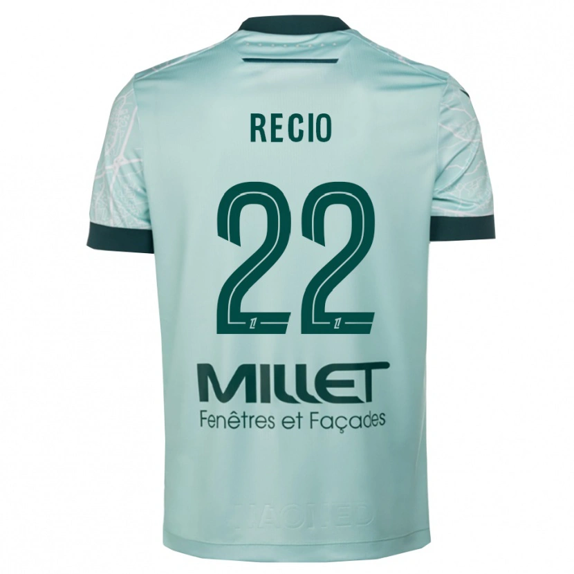 Danxen Kinderen Andrea Recio #22 Groen Wit Uitshirt Uittenue 2025/26 T-Shirt
