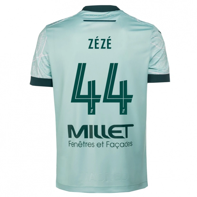 Danxen Kinderen Nathan Zézé #44 Groen Wit Uitshirt Uittenue 2025/26 T-Shirt