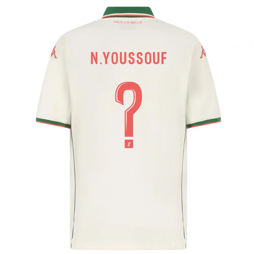 Danxen Kinderen Naké Youssouf #0 Wit Groen Uitshirt Uittenue 2025/26 T-Shirt