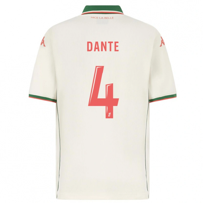 Danxen Kinderen Dante #4 Wit Groen Uitshirt Uittenue 2025/26 T-Shirt
