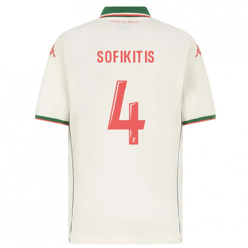 Danxen Kinderen Yanis Sofikitis #4 Wit Groen Uitshirt Uittenue 2025/26 T-Shirt