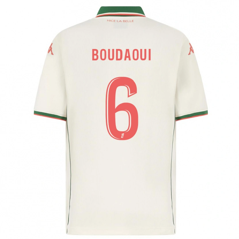Danxen Kinderen Hicham Boudaoui #6 Wit Groen Uitshirt Uittenue 2025/26 T-Shirt