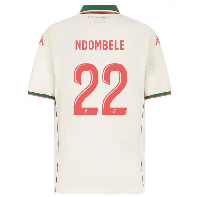 Danxen Kinderen Tanguy Ndombélé #22 Wit Groen Uitshirt Uittenue 2025/26 T-Shirt