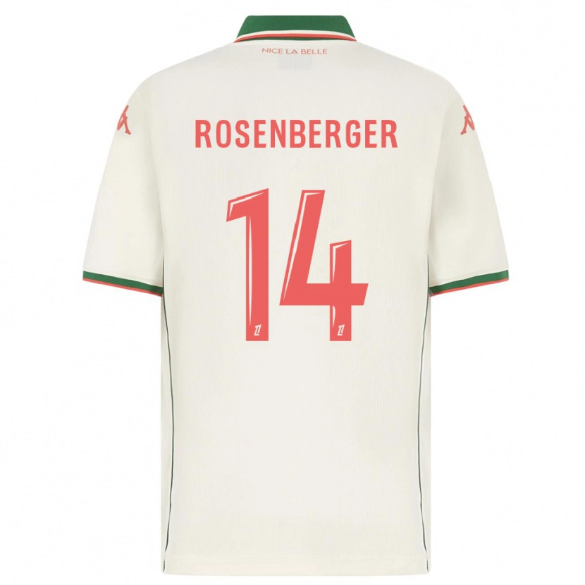 Danxen Kinderen Léa Rosenberger #14 Wit Groen Uitshirt Uittenue 2025/26 T-Shirt