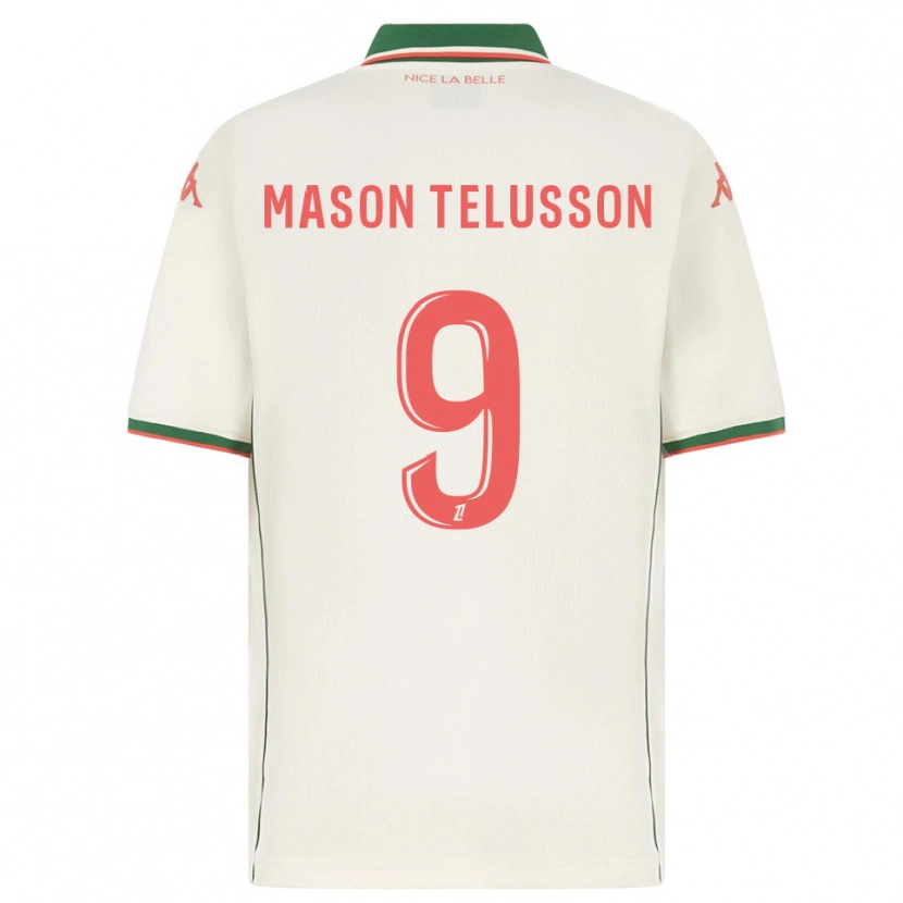 Danxen Kinderen Jah-Mason Telusson #9 Wit Groen Uitshirt Uittenue 2025/26 T-Shirt