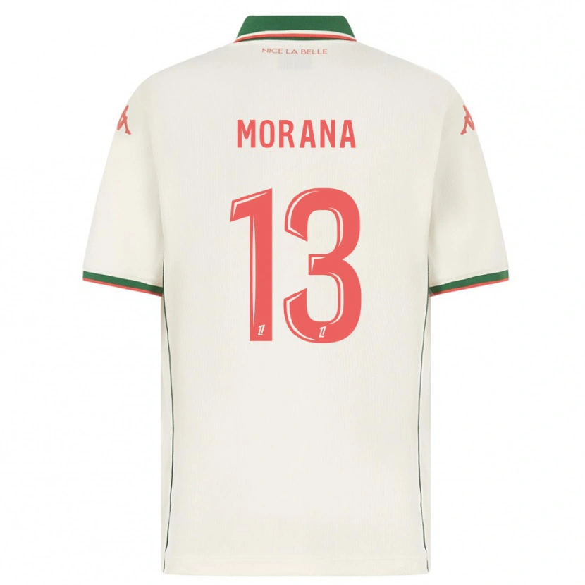 Danxen Kinderen Djelan Morana #13 Wit Groen Uitshirt Uittenue 2025/26 T-Shirt