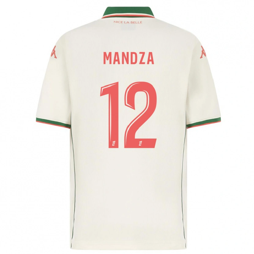 Danxen Kinderen Xavier Mandza #12 Wit Groen Uitshirt Uittenue 2025/26 T-Shirt