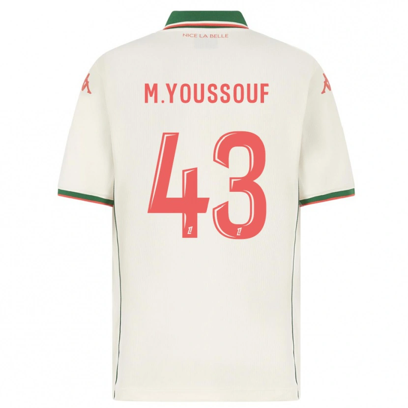 Danxen Kinderen Mousslim Youssouf #43 Wit Groen Uitshirt Uittenue 2025/26 T-Shirt