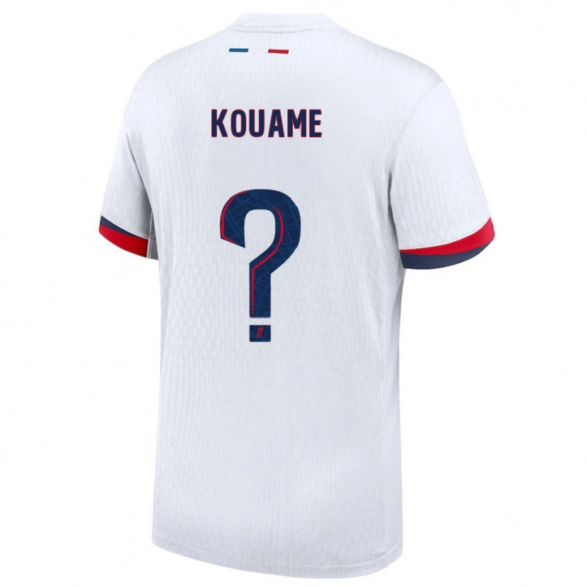 Danxen Kinderen Kelly Kouame #0 Wit Rood Uitshirt Uittenue 2025/26 T-Shirt