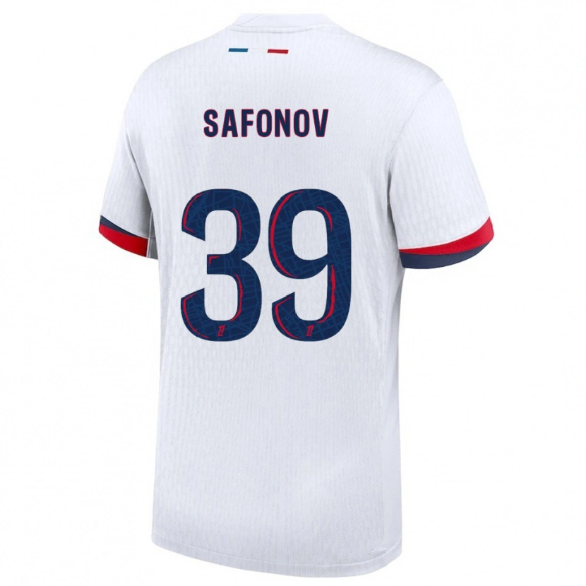 Danxen Kinderen Matvey Safonov #39 Wit Rood Uitshirt Uittenue 2025/26 T-Shirt