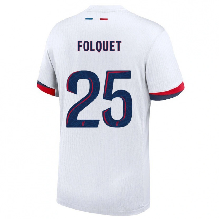 Danxen Kinderen Magnaba Folquet #25 Wit Rood Uitshirt Uittenue 2025/26 T-Shirt