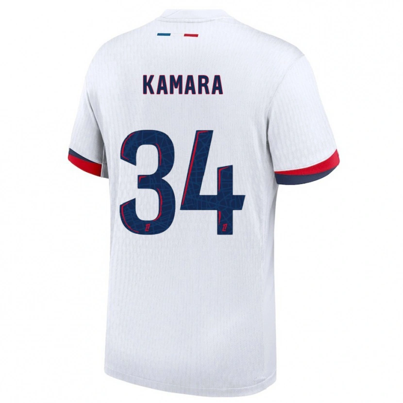 Danxen Kinderen Noham Kamara #34 Wit Rood Uitshirt Uittenue 2025/26 T-Shirt