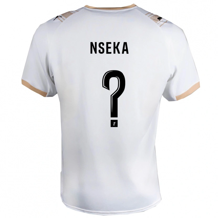 Danxen Kinderen Nelson Nseka #0 Wit Zwart Uitshirt Uittenue 2025/26 T-Shirt