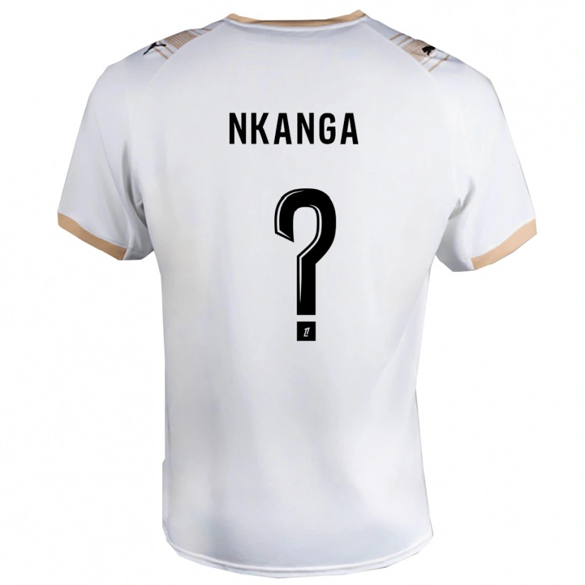 Danxen Kinderen Dayvin Nkanga #0 Wit Zwart Uitshirt Uittenue 2025/26 T-Shirt