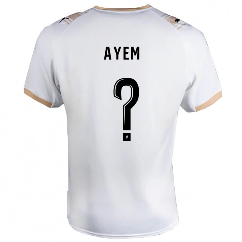 Danxen Kinderen Grégory Ayem #0 Wit Zwart Uitshirt Uittenue 2025/26 T-Shirt