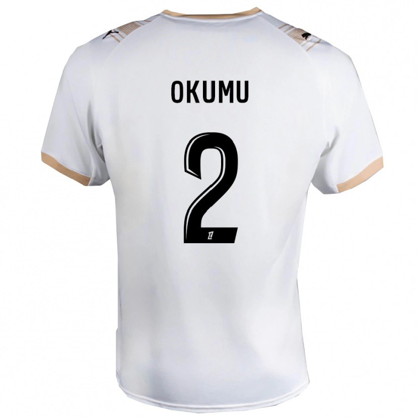 Danxen Kinderen Joseph Okumu #2 Wit Zwart Uitshirt Uittenue 2025/26 T-Shirt